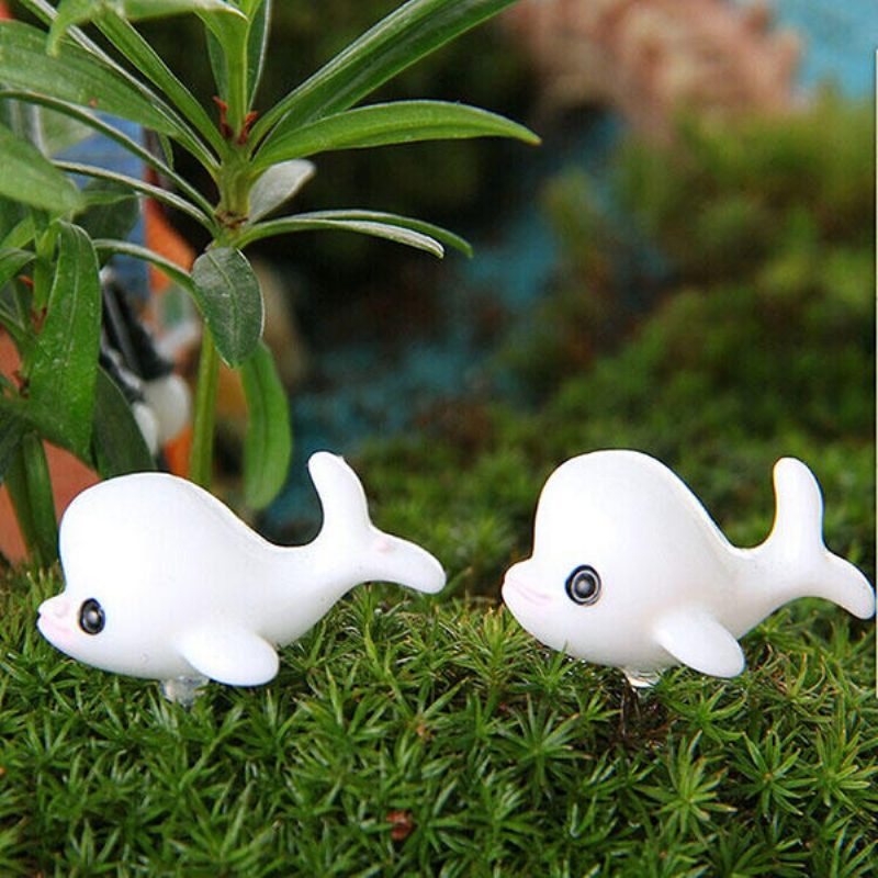 Diy Miniature Lovely Dolphin Ornaments Ruukkukasvien Puutarhan Sisustus