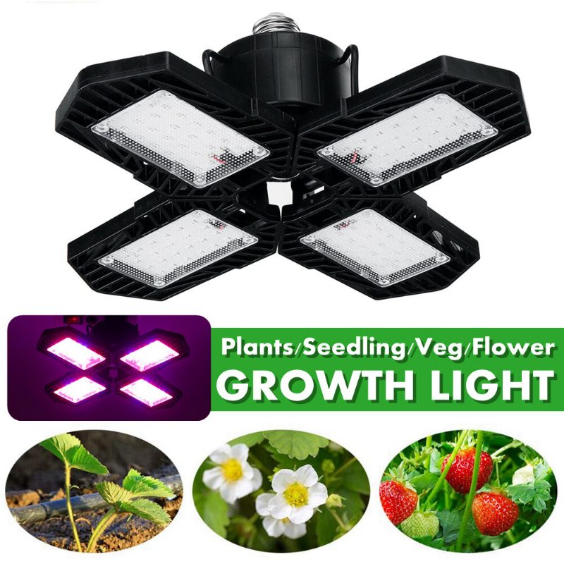 E26/e27 132led Grow Light 2835 Full Spectrum 4 Blade Hydroponic Plant Veg Kukkalamppu Ac85-265v