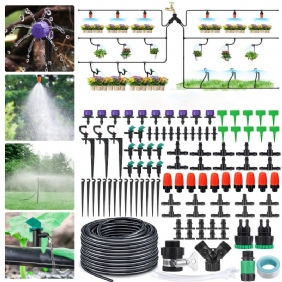 Gotgelif 29m 153 Kpl Tippakastelusarja Automaattinen Sprinkleri Tee Itse Puutarhakastelu Mikrotiputkastelujärjestelmän Letkusarjat