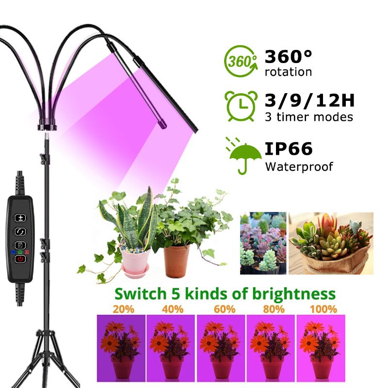 Led Grow Light Jalustakasvien Kasvatuslamppujen Valot Jalustalla Sisäkasveille