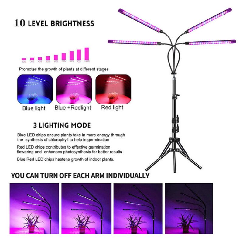 Led Grow Light Jalustakasvien Kasvatuslamppujen Valot Jalustalla Sisäkasveille