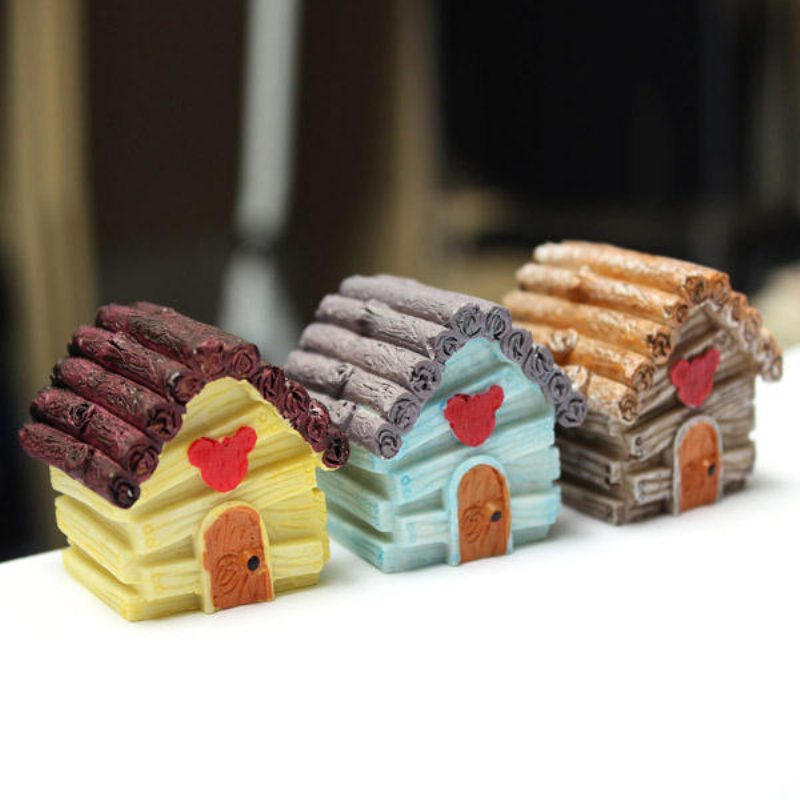 Mikromaisemakoristeet Resin Mini House Garden Diy Decor