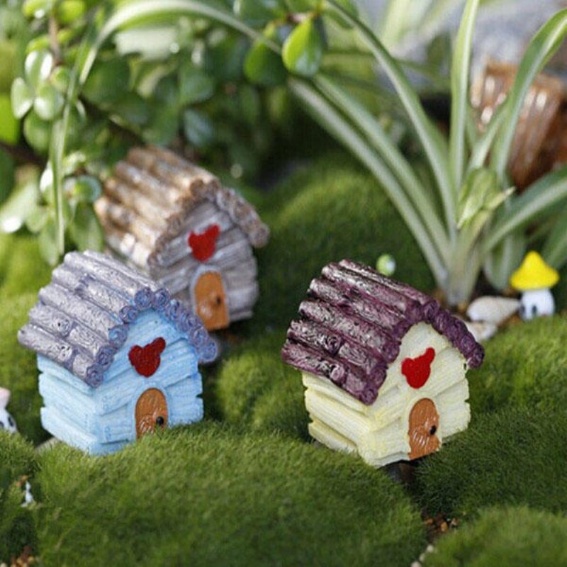 Mikromaisemakoristeet Resin Mini House Garden Diy Decor