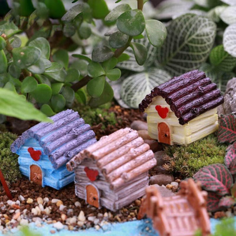 Mikromaisemakoristeet Resin Mini House Garden Diy Decor