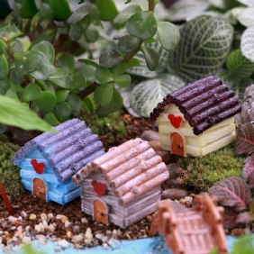 Mikromaisemakoristeet Resin Mini House Garden Diy Decor