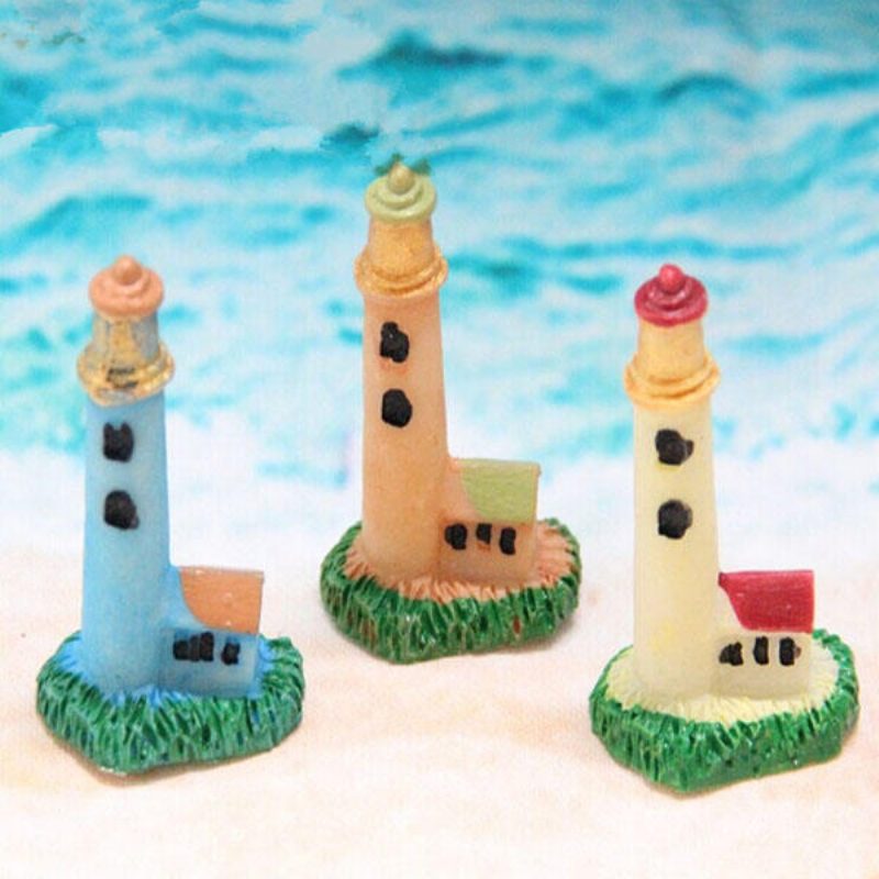 Mini Resin Lighthouse Mikromaisemakoristeet Puutarha Diy -sisustus