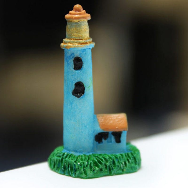 Mini Resin Lighthouse Mikromaisemakoristeet Puutarha Diy -sisustus