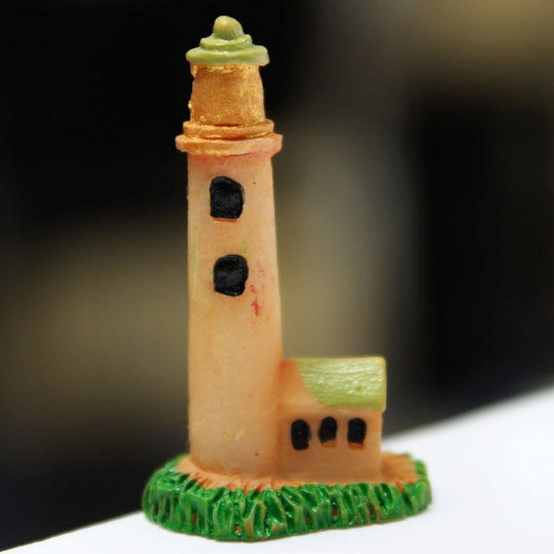 Mini Resin Lighthouse Mikromaisemakoristeet Puutarha Diy -sisustus