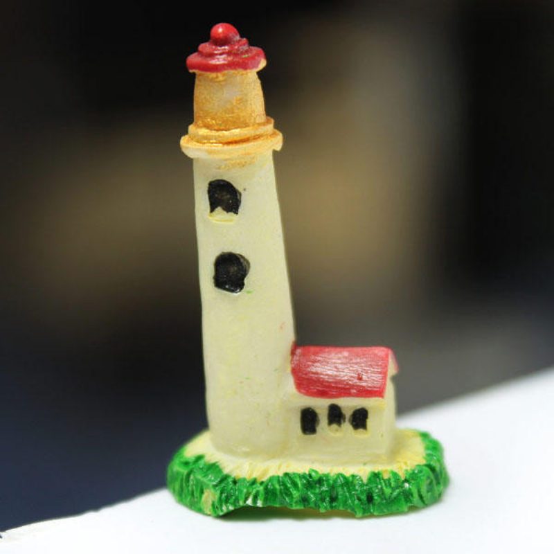 Mini Resin Lighthouse Mikromaisemakoristeet Puutarha Diy -sisustus