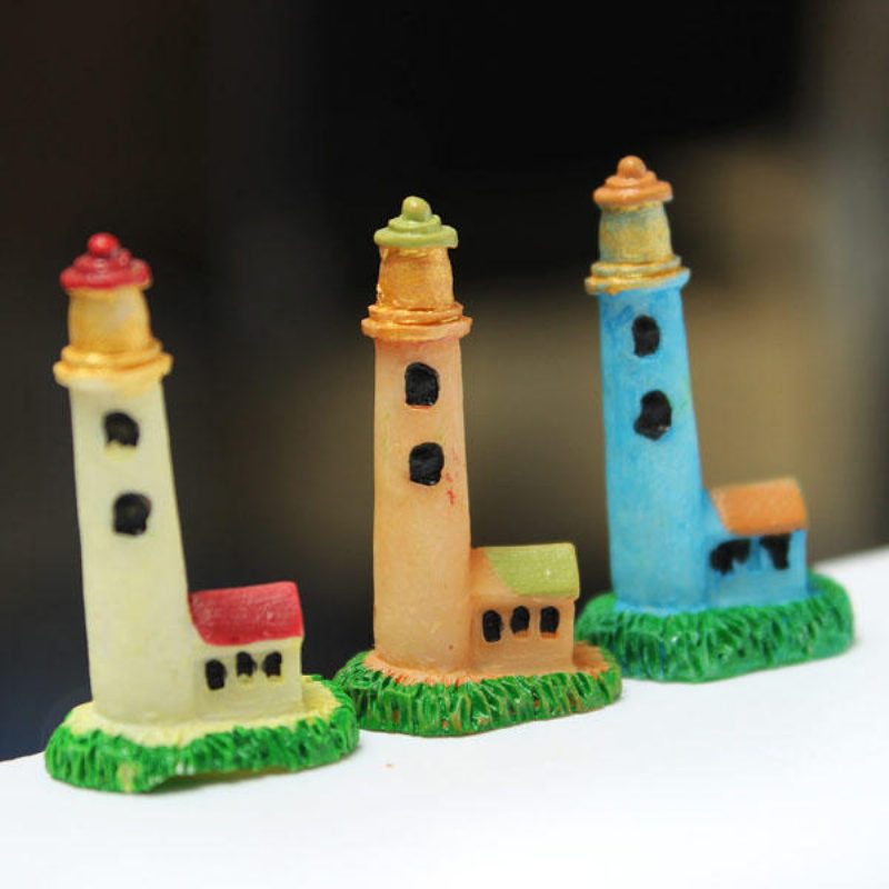 Mini Resin Lighthouse Mikromaisemakoristeet Puutarha Diy -sisustus