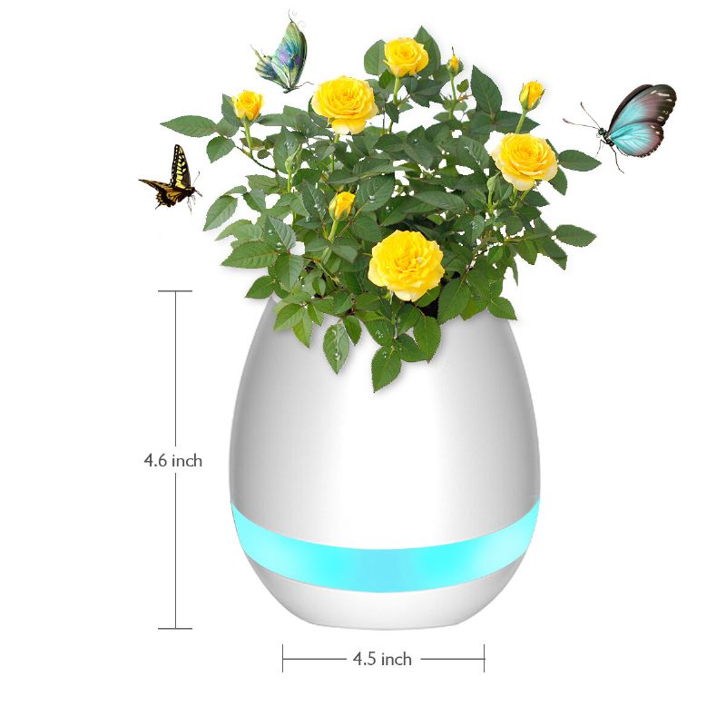 Musiikki Kukkaruukku Smart Touch Plant Play Sevven Color Lamp Piano Led Lamppu Light Bluetooth