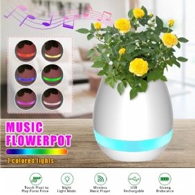 Musiikki Kukkaruukku Smart Touch Plant Play Sevven Color Lamp Piano Led Lamppu Light Bluetooth