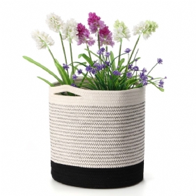 Tvird Woven Cotton Rope Basket Organizer Säilytyskori Plant Pots Pyykkikori