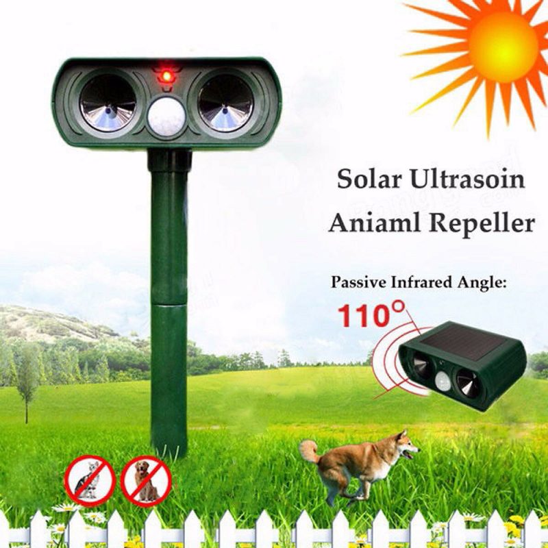 Ultrasonic Solar Power Pest Animal Repeller Kissakoira Bird Mouse Fox