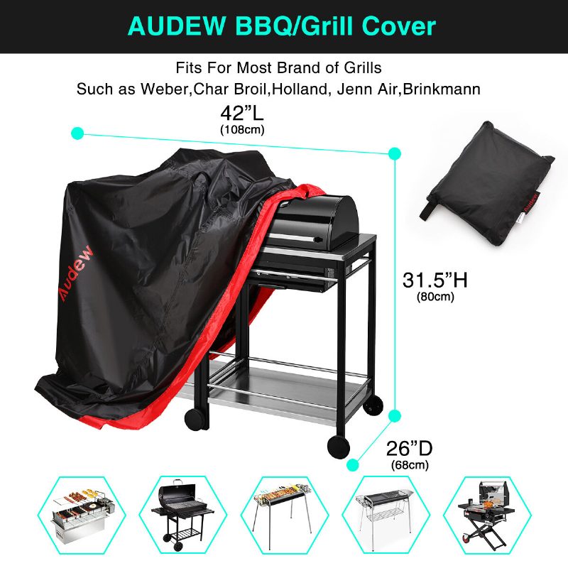 Audew 32 Tuuman Bbq Grillin Kansi Heavy Duty Vedenpitävä Uv-kestävä Suoja Ulkona