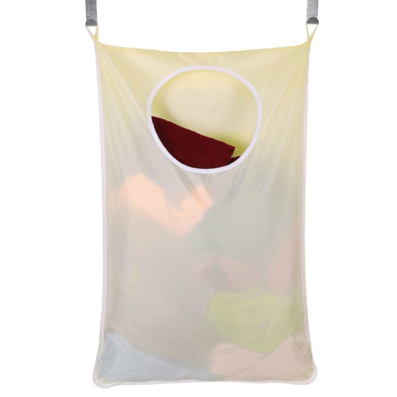 Honana 6 Colors Oxford Laundry Hamper Bag Vaatteiden Säilytyspussin Ovi Roikkuvalla Ruostumattomasta Teräksestä Tehdyllä Koukulla