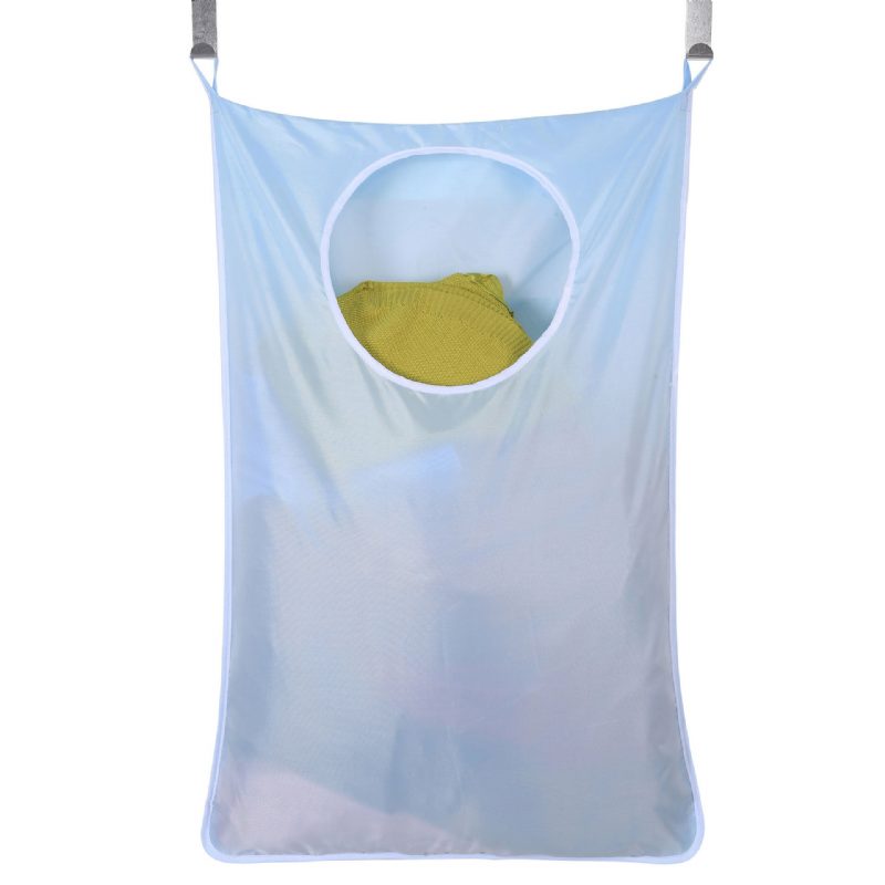 Honana 6 Colors Oxford Laundry Hamper Bag Vaatteiden Säilytyspussin Ovi Roikkuvalla Ruostumattomasta Teräksestä Tehdyllä Koukulla