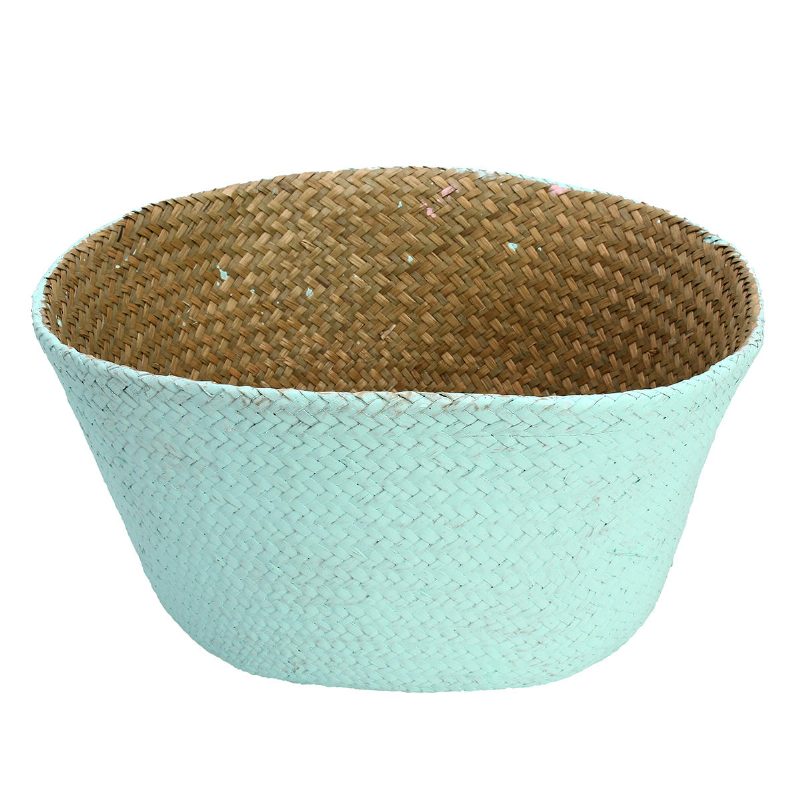 Seagrass Belly Säilytyskorit Ostoskassi Box Järjestäjä Plant Pot Half Green