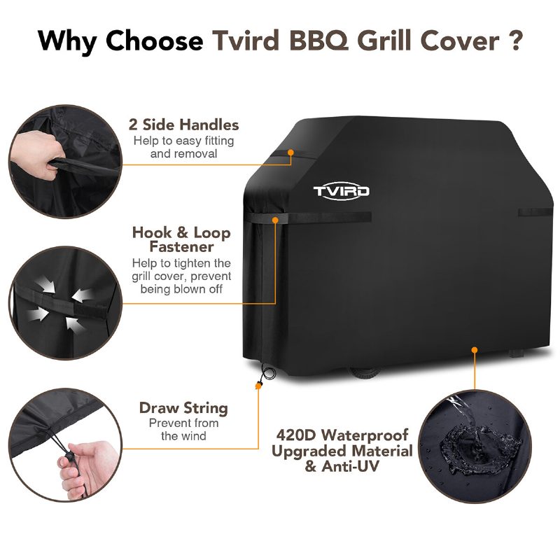 Tvird 170x61x122cm Bbq Grillin Kansi Grilli Pöly-/vedenpitävä Ulkoilmakaasusavustin