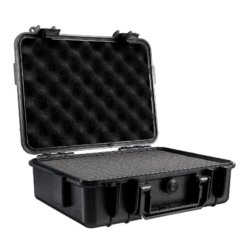 Vedenpitävä Hard Carry Tool Case Laukku Säilytyslaatikko Kameravalokuvaus Sienellä 180*120*50mm