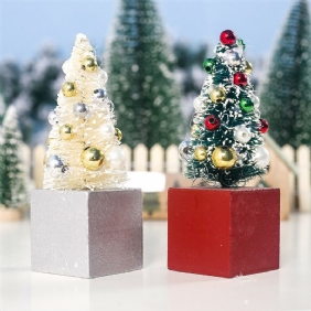 2kpl Mini Christmas Tree Mall Kotitoimisto Koristeet Puukoristeet Luovat Lahjat Puu Askartelu Lasten Lelut