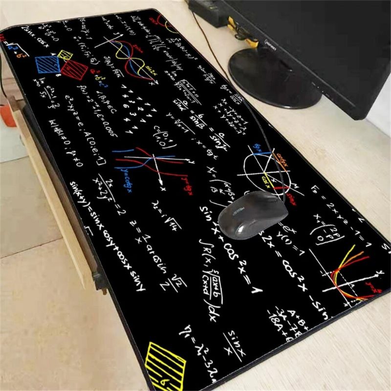 Geometric Math Formula Mouse Pad Comfort Gaming Hiirimatto Koko Liukumaton Edge E-sports Näppäimistö Pöytä Pc-tietokoneelle