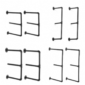 Kirjahylly 2 Tasoa Säilytysrautahyllyteline 15/20/25/30 cm Leveät Järjestäjät Modernit Askartelurautadesign Diy Putkihylly Kotitoimistoon Opiskelu Makuuhuone Olohuone