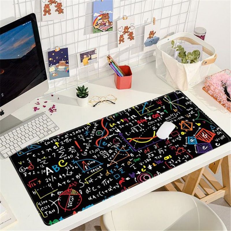 Math Formula Mouse Pad Comfort Pelihiirimatto Suurikokoinen Luistamaton Edge E-sports Näppäimistö Pöytähiirimatto Pc-tietokoneelle