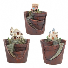 Mini Plant Pot Creative Desktop Sisustus Pohjoismainen Pyöreä Kynäpidike Pöytäkoneen Tarvikkeet Hartsi