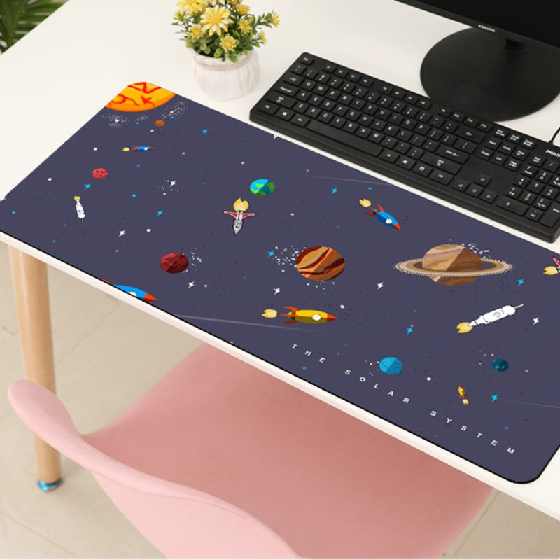 Rocket Explore Game Mouse Pad Suurikokoinen Pöytäkonepeli Paksutettu Lukittu Reuna Liukumaton Kuminen Hiirimatto Kotitoimistoon