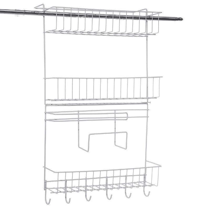 Seinähyllylle Ripustettava Säilytysteline Säilytysjärjestäjä Hyllytön Hiiliteräksinen Säilytyshyllyteline Keittiöön Kylpyhuoneeseen