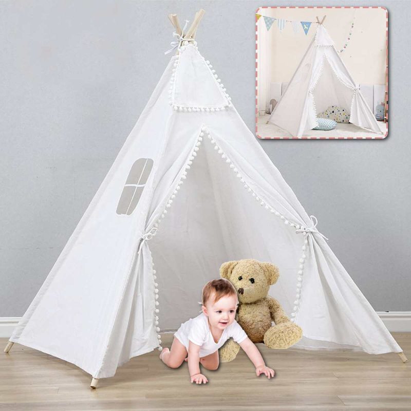 1.6 M Lapset Leikkivät Teltta Puuvilla-teepee Wigwam Sleeping House Indoor Outdoor