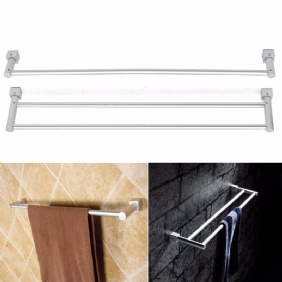 Alumiininen Kaksinkertainen Yhden Hyllyn Seinään Kiinnitettävä Pyyhepidike Kylpyhuoneen Teline