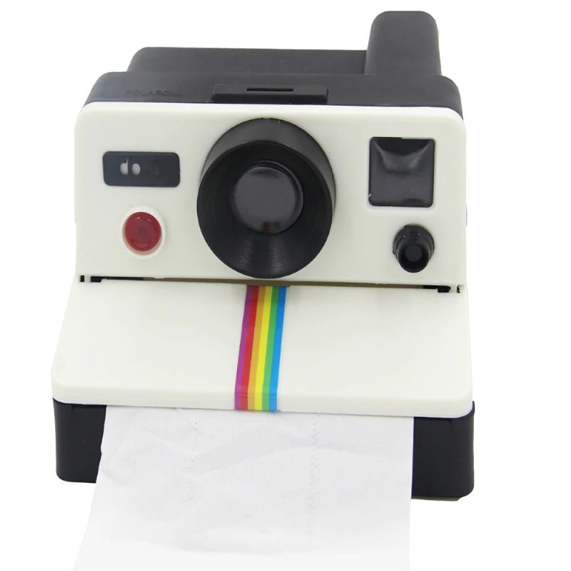 Creative Retro Polaroid -kameran Muotoiset Inspiroidut Pehmopaperirasiat Wc-paperin Pidikelaatikko Kylpyhuone