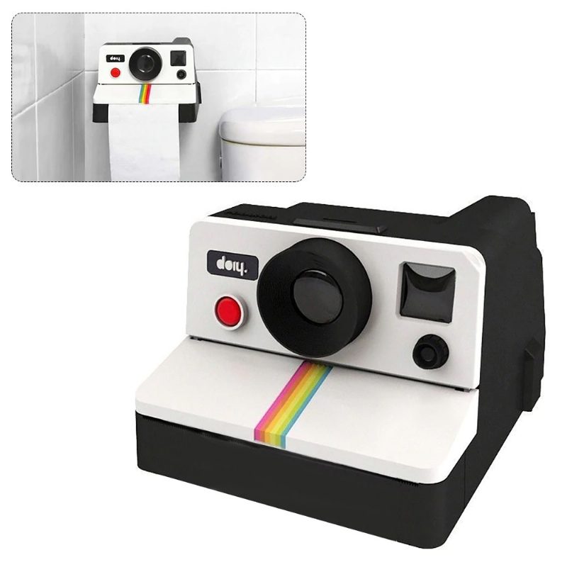 Creative Retro Polaroid -kameran Muotoiset Inspiroidut Pehmopaperirasiat Wc-paperin Pidikelaatikko Kylpyhuone